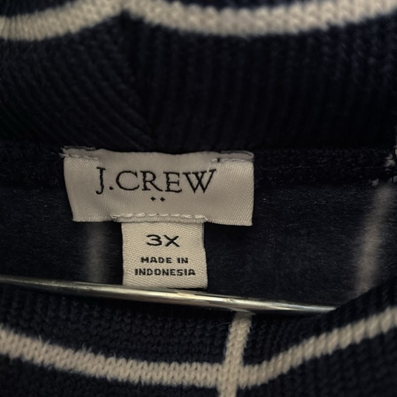 J. Crew Navy and White Striped Turtleneck - Picture 2 of 3